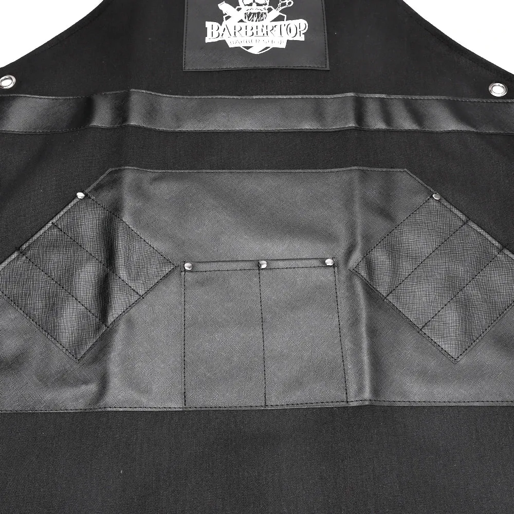 Salon Leather Hairdressing Apron - Waterproof Barber Cape