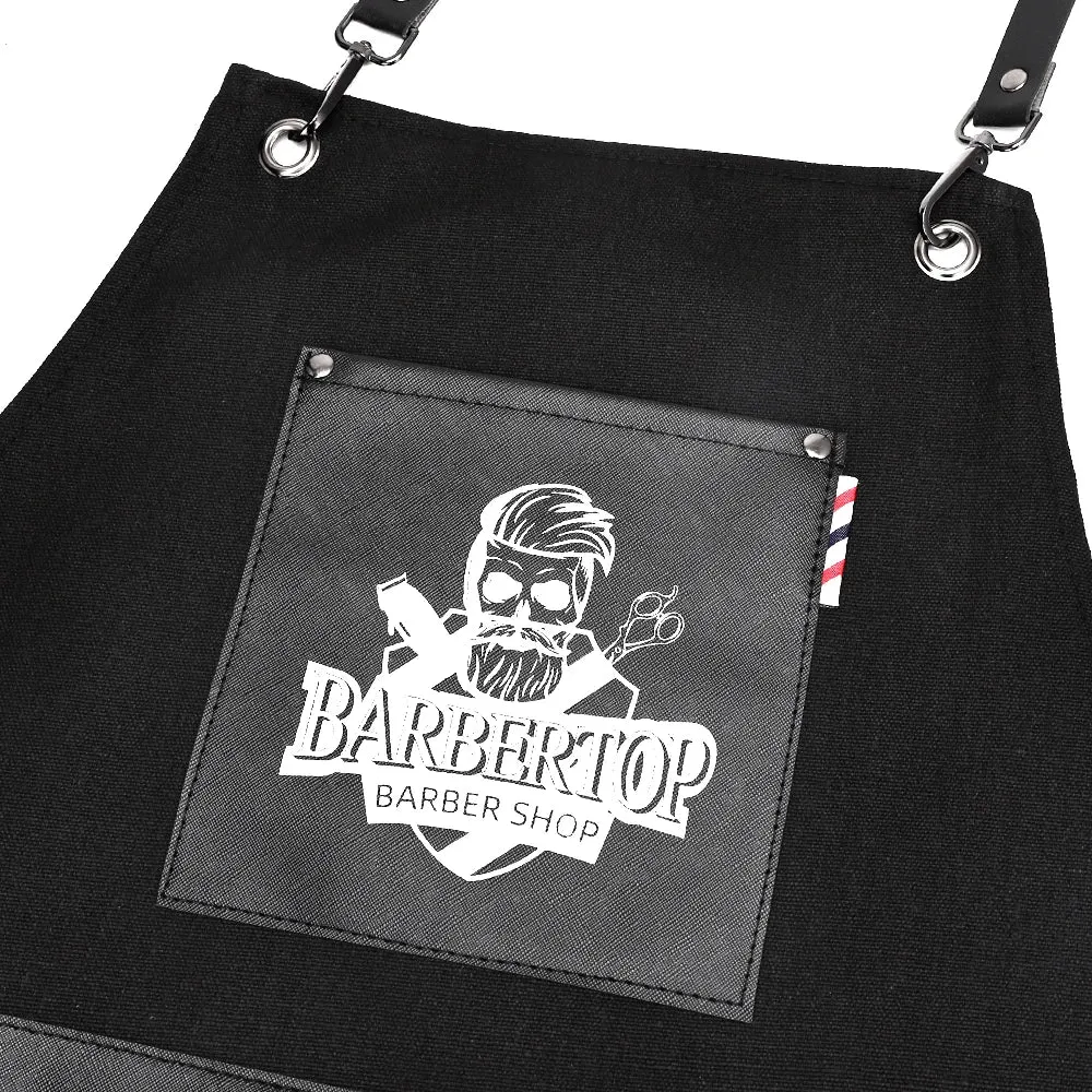 Salon Leather Hairdressing Apron - Waterproof Barber Cape