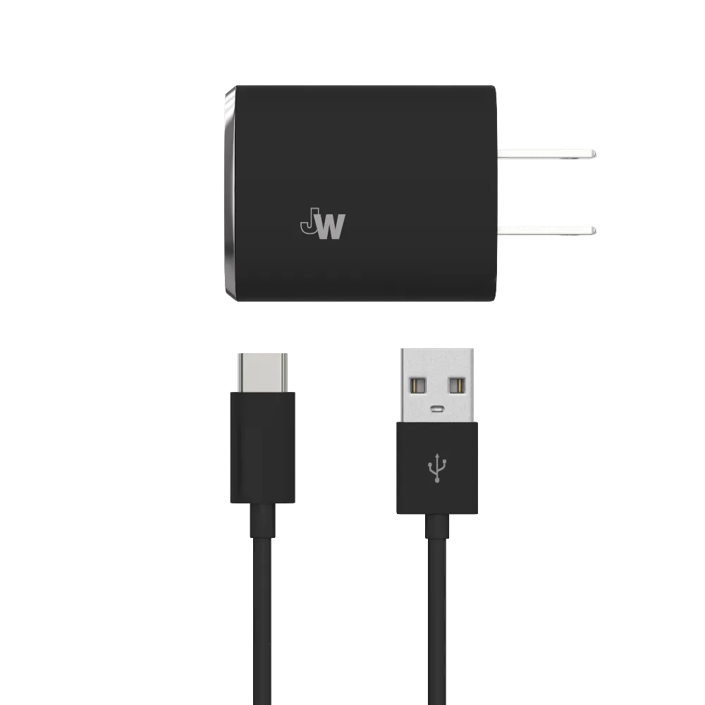 Single USB Wall Charger with 6ft USB-C Cable