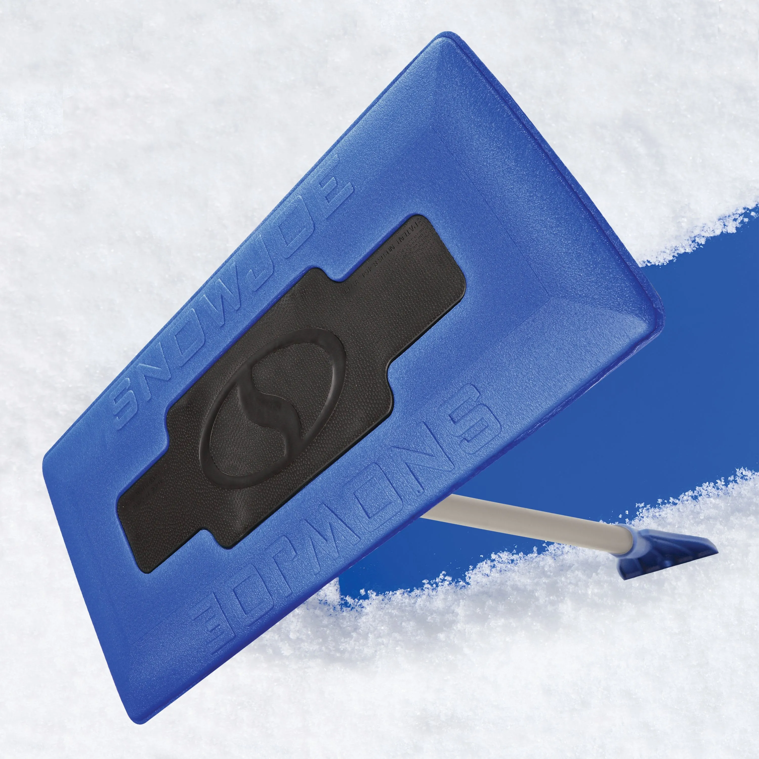 Snow Joe SJBLZD 2-In-1 Telescoping Snow Broom   Ice Scraper | 18-Inch Foam Head (Blue)