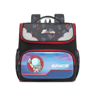 Space Theme Fully Open Design Kindergarten Backpack for Kids