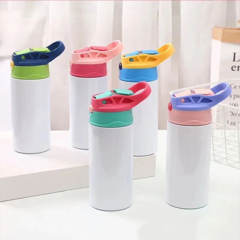 Straight Sippy Cup Flip Top Kids Bottle