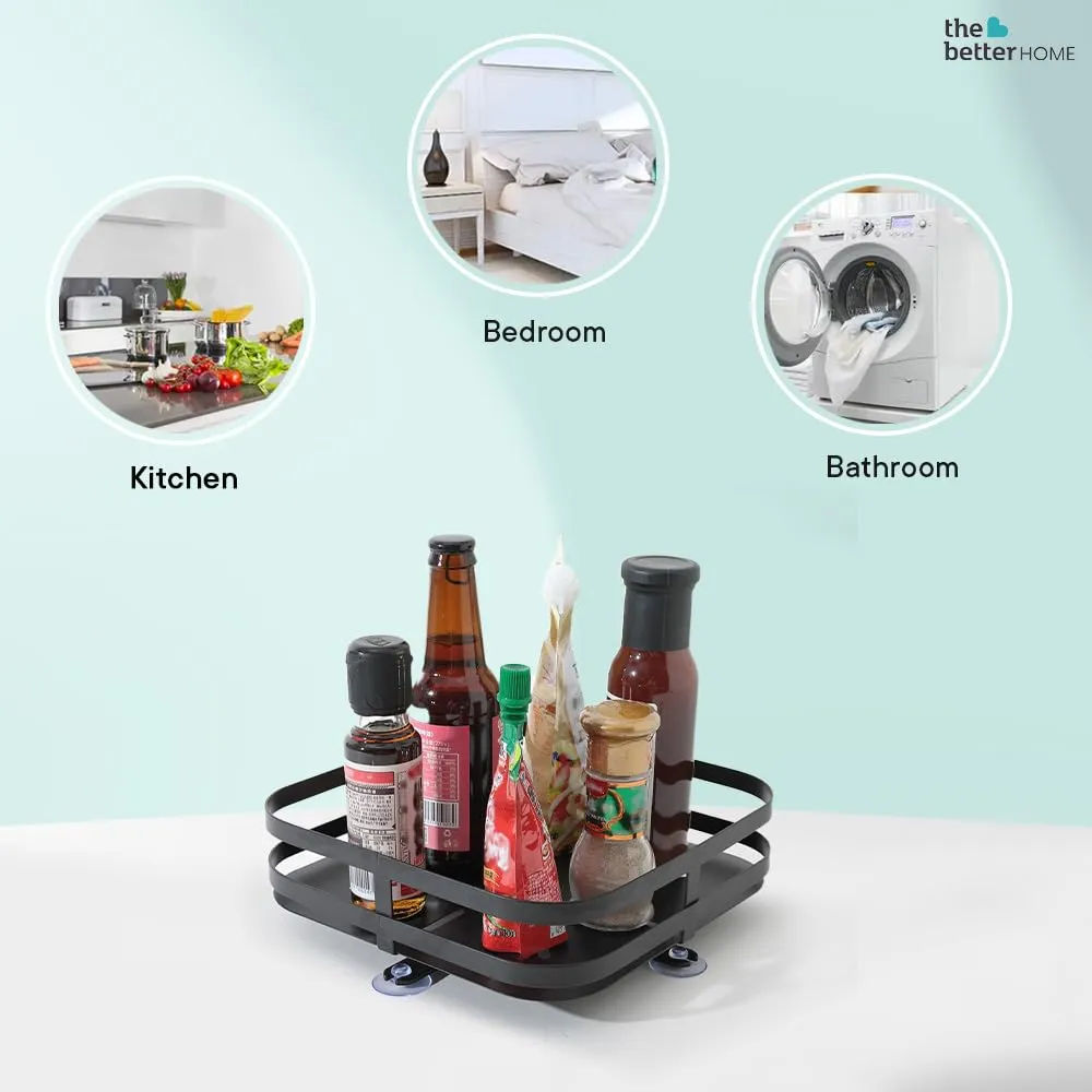 The Better Home Revolving Dressing Rack, Stackable Kitchen Basket for Storage, Carbon Steel, Collapsible & Rust-Resistant