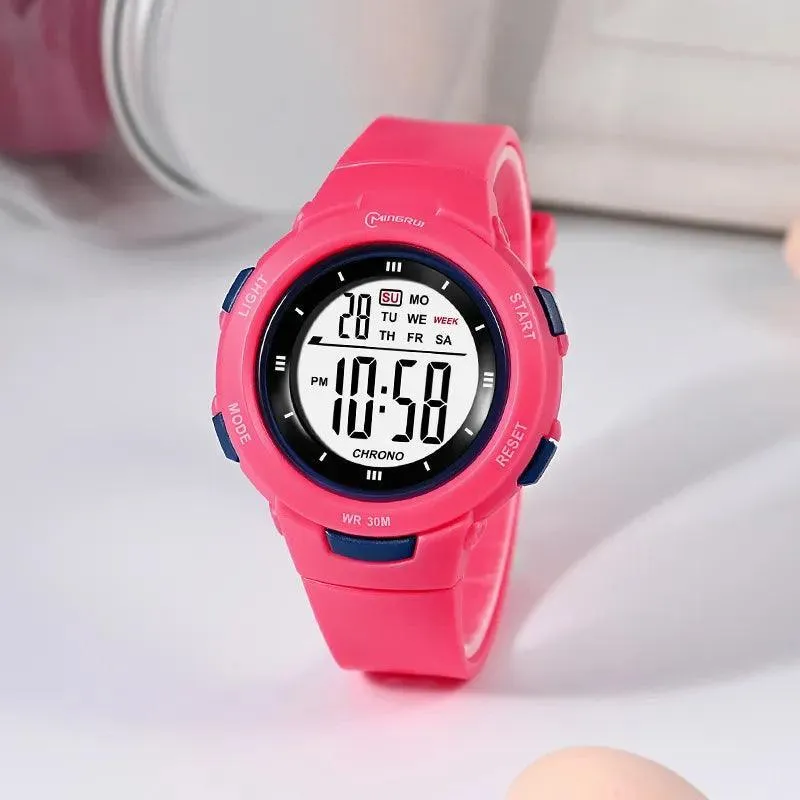 Trendy Waterproof Smart Watch for Kids: Durable & Luminous Timepiece