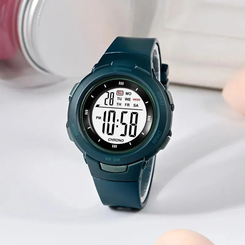 Trendy Waterproof Smart Watch for Kids: Durable & Luminous Timepiece