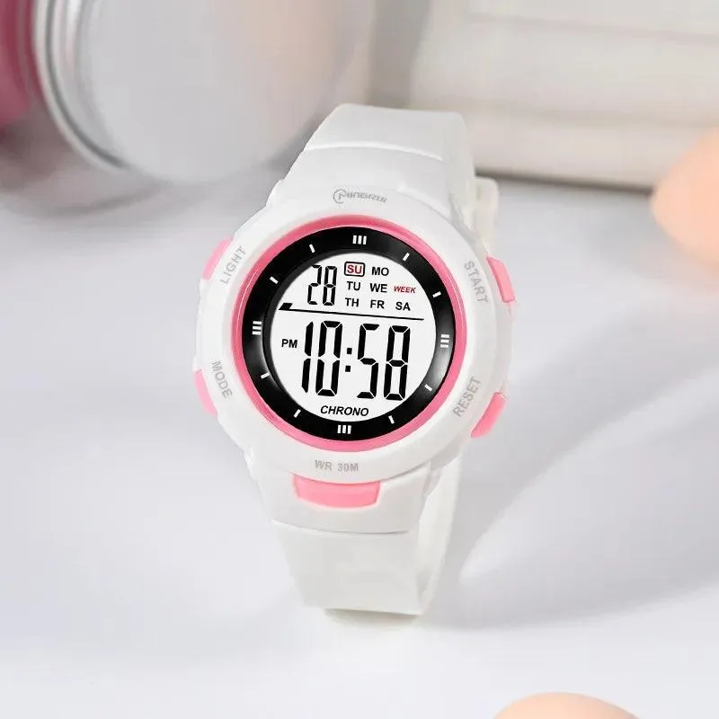 Trendy Waterproof Smart Watch for Kids: Durable & Luminous Timepiece