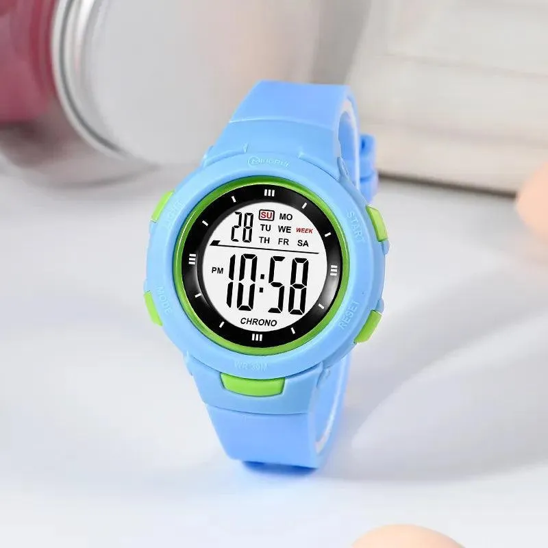 Trendy Waterproof Smart Watch for Kids: Durable & Luminous Timepiece