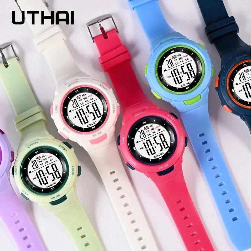 Trendy Waterproof Smart Watch for Kids: Durable & Luminous Timepiece