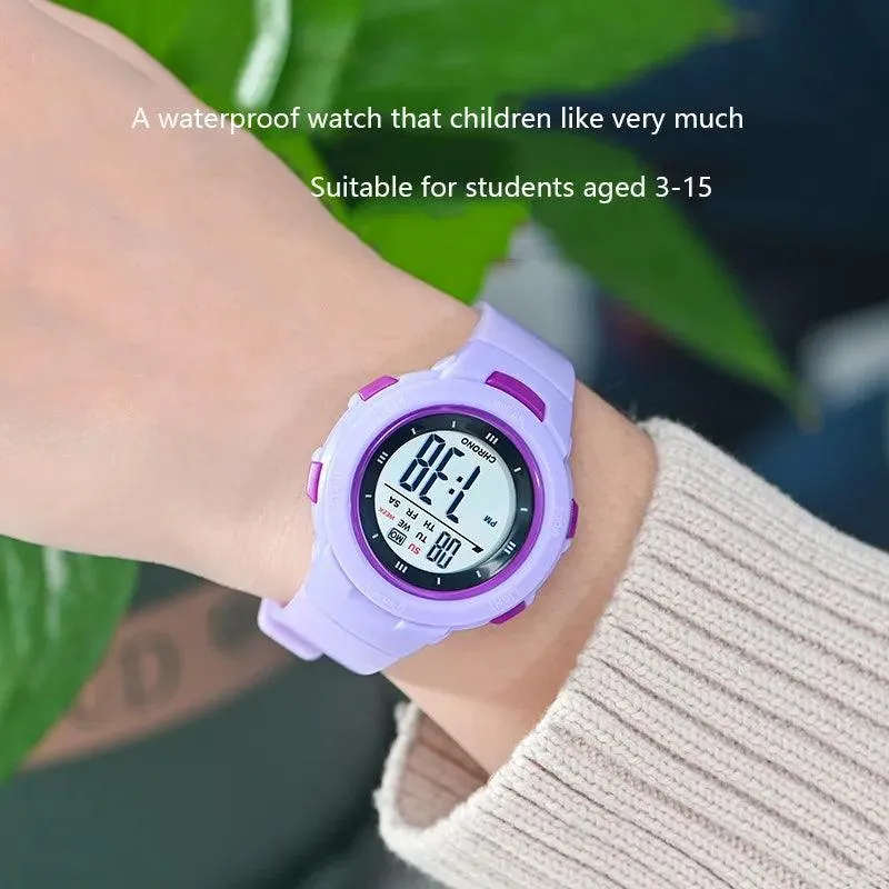 Trendy Waterproof Smart Watch for Kids: Durable & Luminous Timepiece