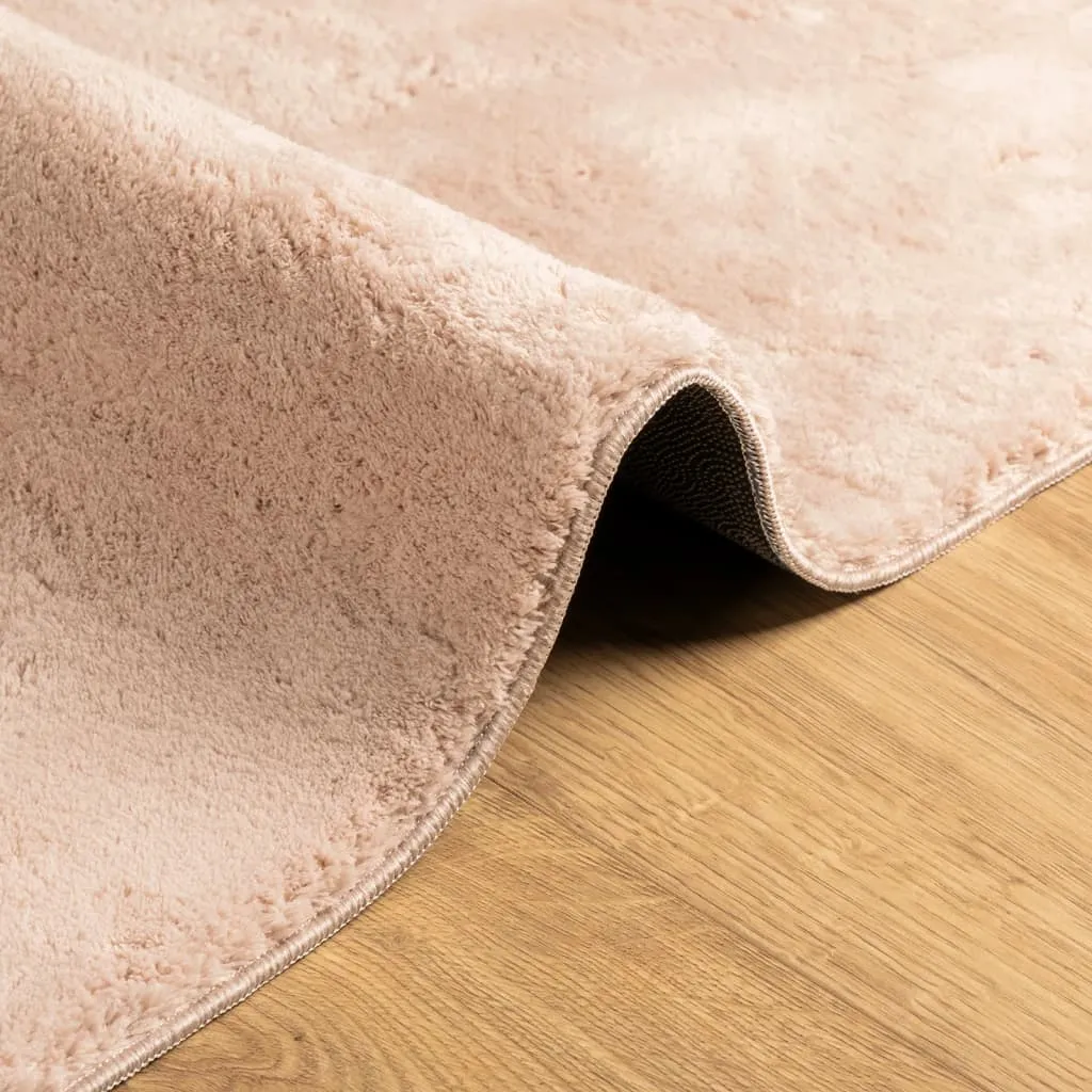 vidaXL HUARTE Blush Short Pile Rug - 200x280 cm | Soft, Fluffy & Non-Slip