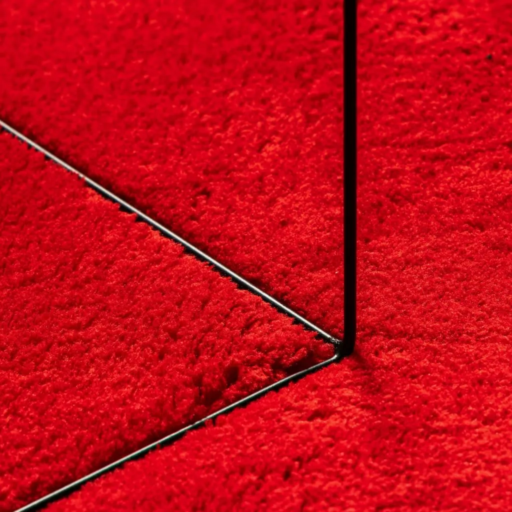 vidaXL HUARTE Modern Red Short Pile Rug - Soft, Washable, Non-Slip, 240x340 cm - Cozy & Durable