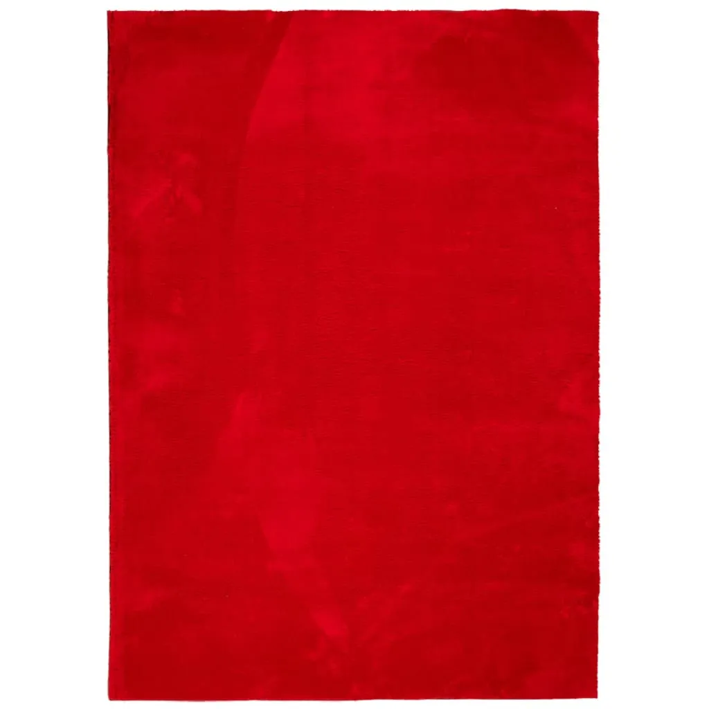 vidaXL HUARTE Modern Red Short Pile Rug - Soft, Washable, Non-Slip, 240x340 cm - Cozy & Durable