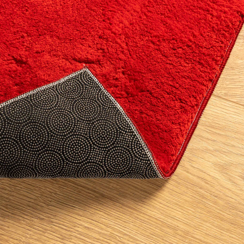 vidaXL HUARTE Modern Red Short Pile Rug - Soft, Washable, Non-Slip, 240x340 cm - Cozy & Durable