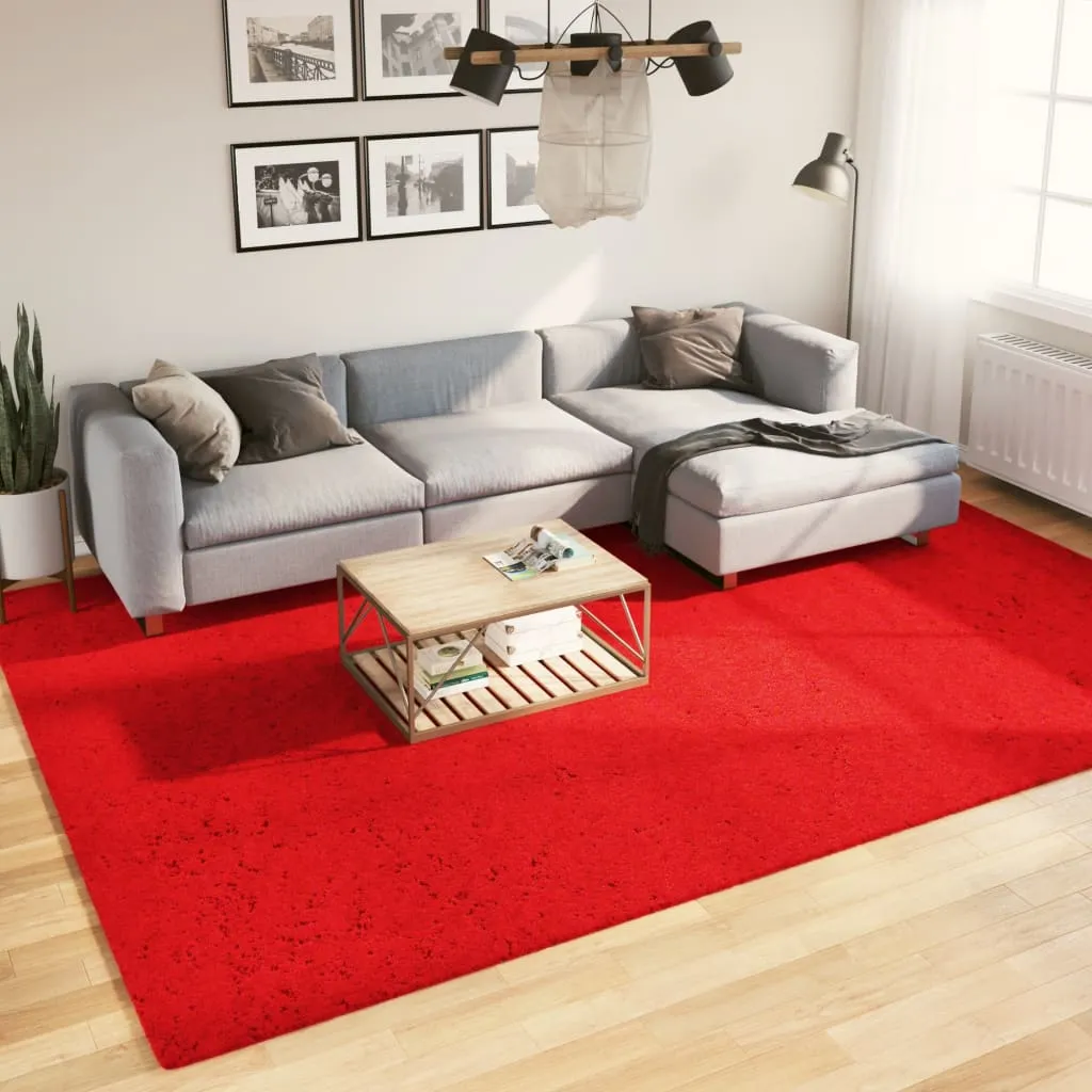 vidaXL HUARTE Modern Red Short Pile Rug - Soft, Washable, Non-Slip, 240x340 cm - Cozy & Durable