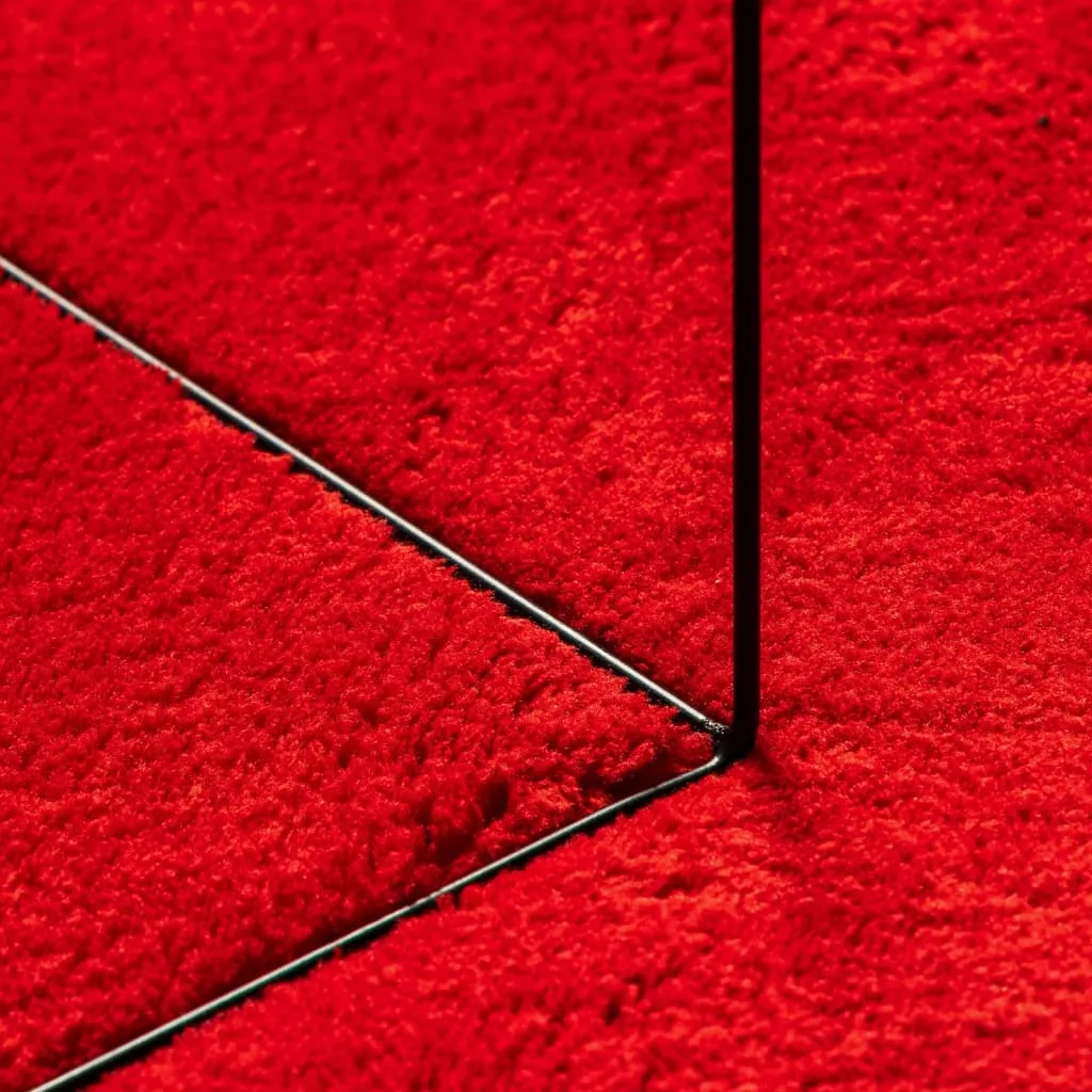 vidaXL HUARTE Short Pile Red Rug - Soft, Washable & Non-Slip, Cozy 160x230 cm | OEKO-TEX Certified