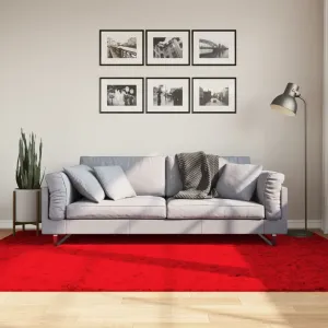 vidaXL HUARTE Short Pile Red Rug - Soft, Washable & Non-Slip, Cozy 160x230 cm | OEKO-TEX Certified