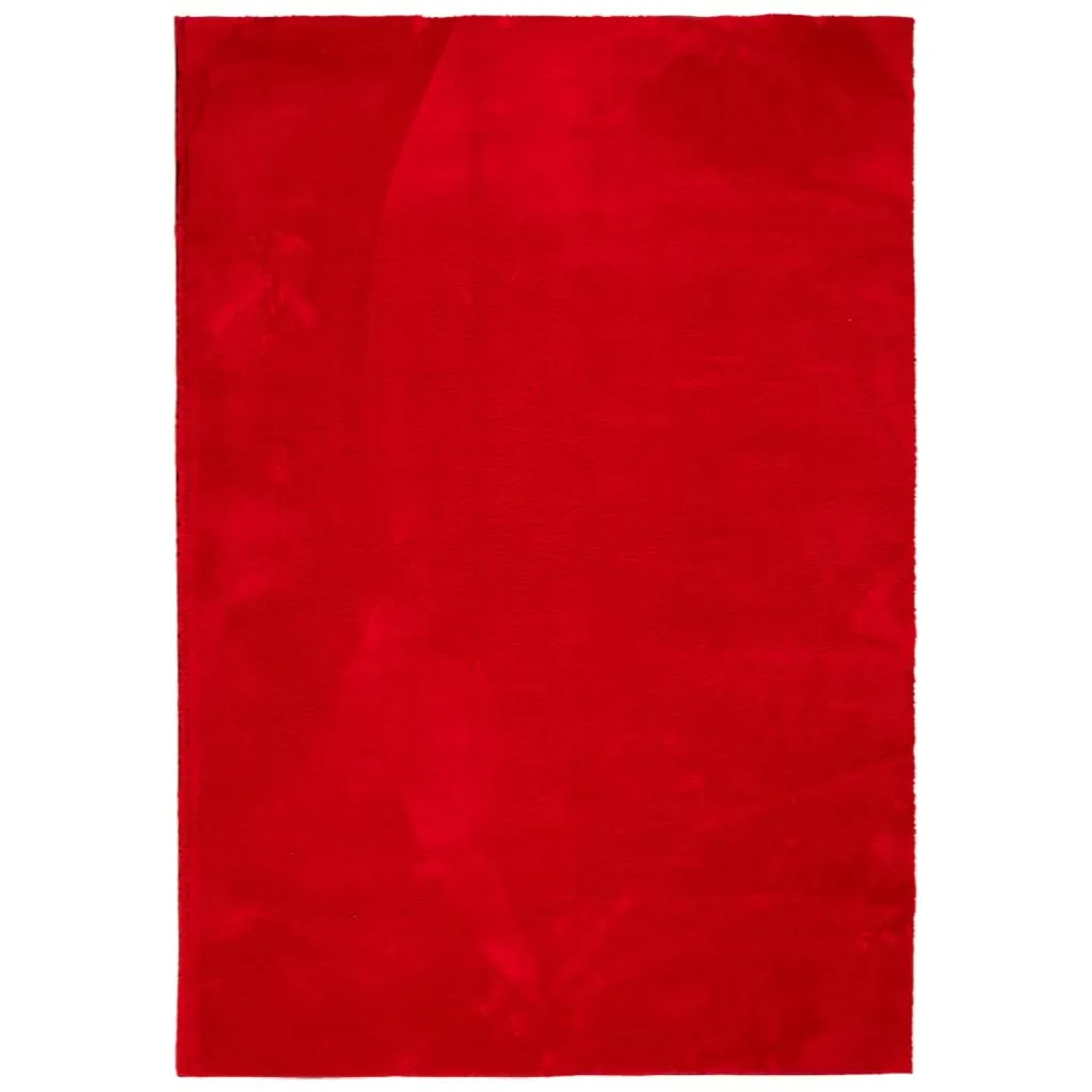 vidaXL HUARTE Short Pile Red Rug - Soft, Washable & Non-Slip, Cozy 160x230 cm | OEKO-TEX Certified