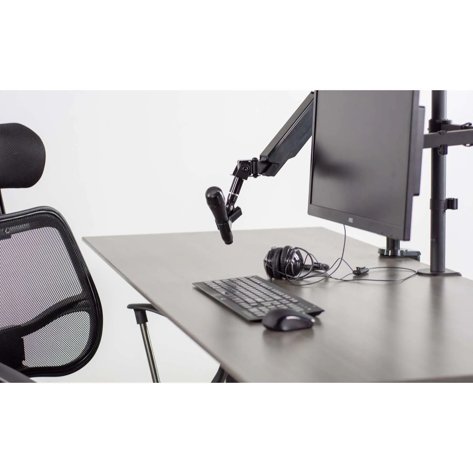 VIVO Pneumatic Arm Microphone Desk Mount, STAND-MIC01